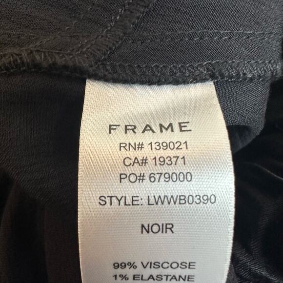Frame Black Satin Joggers Elastic Waist sz XS NWOT - Picture 12 of 13